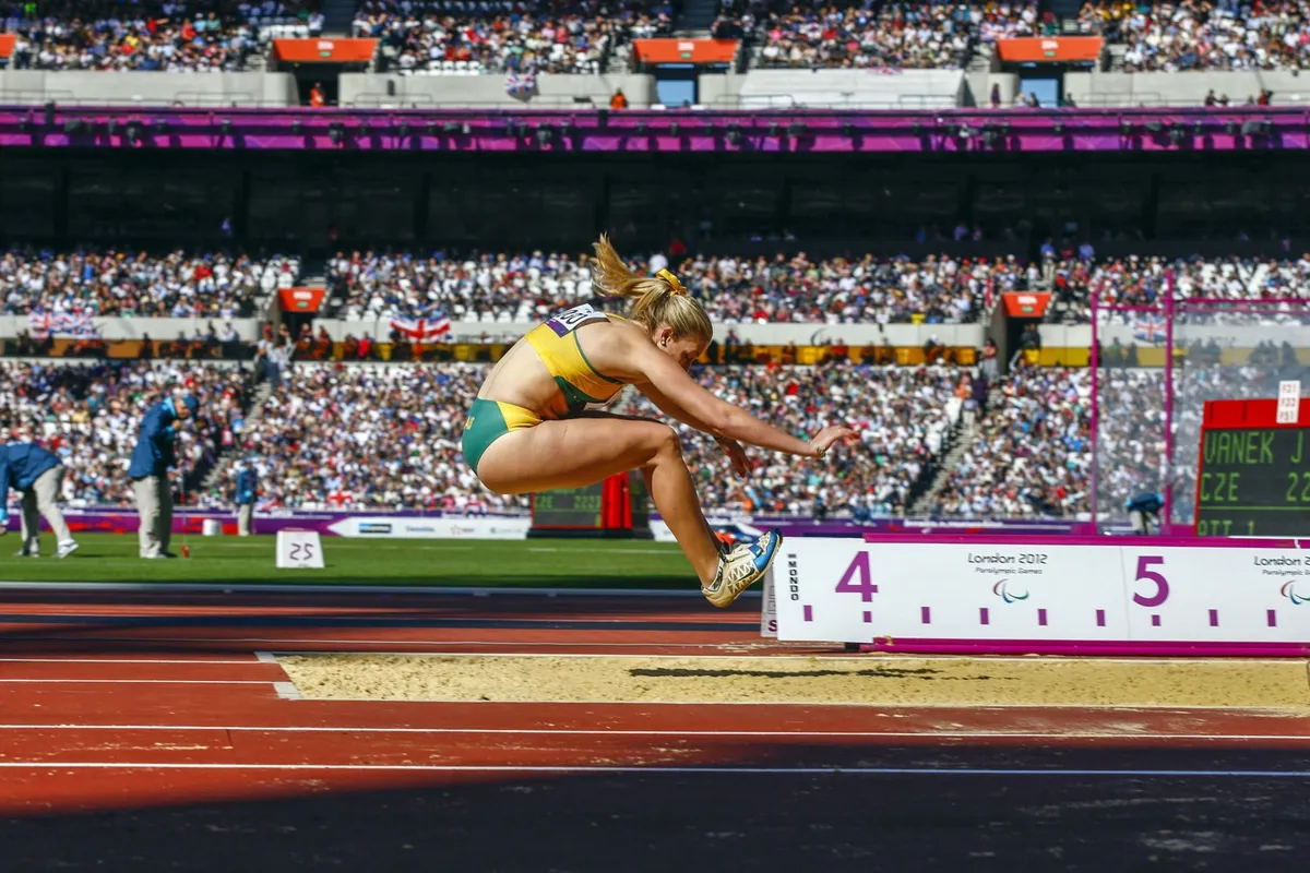 Paralympische atleet in actie