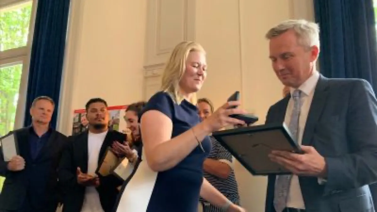 Eric van der Burg bij zijn afscheid als wethouder