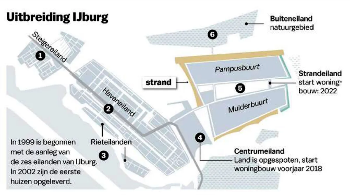 Kaart van IJburg
