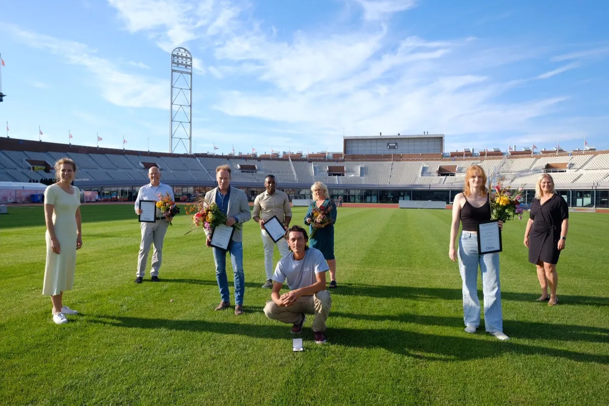 Stan Postmus ontvangt de Penning Sportraad Amsterdam