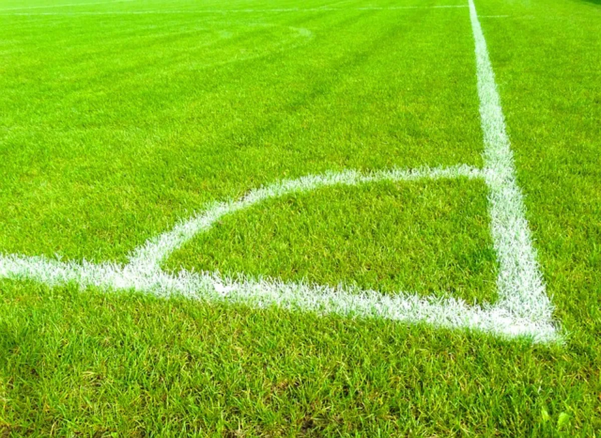 Hoek van een voetbalveld